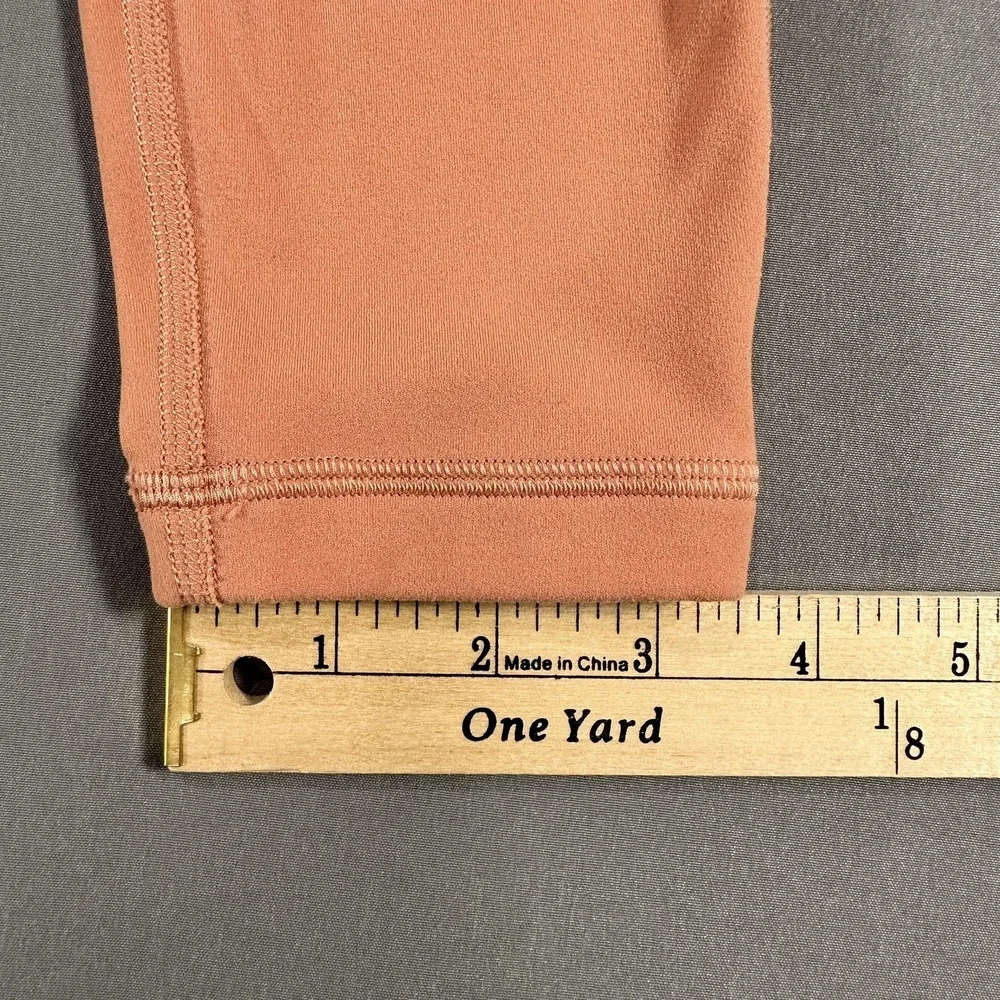 Lululemon Leggings Womens 2 Orange High Rise Ankle Yoga Athletic Gym Stretch